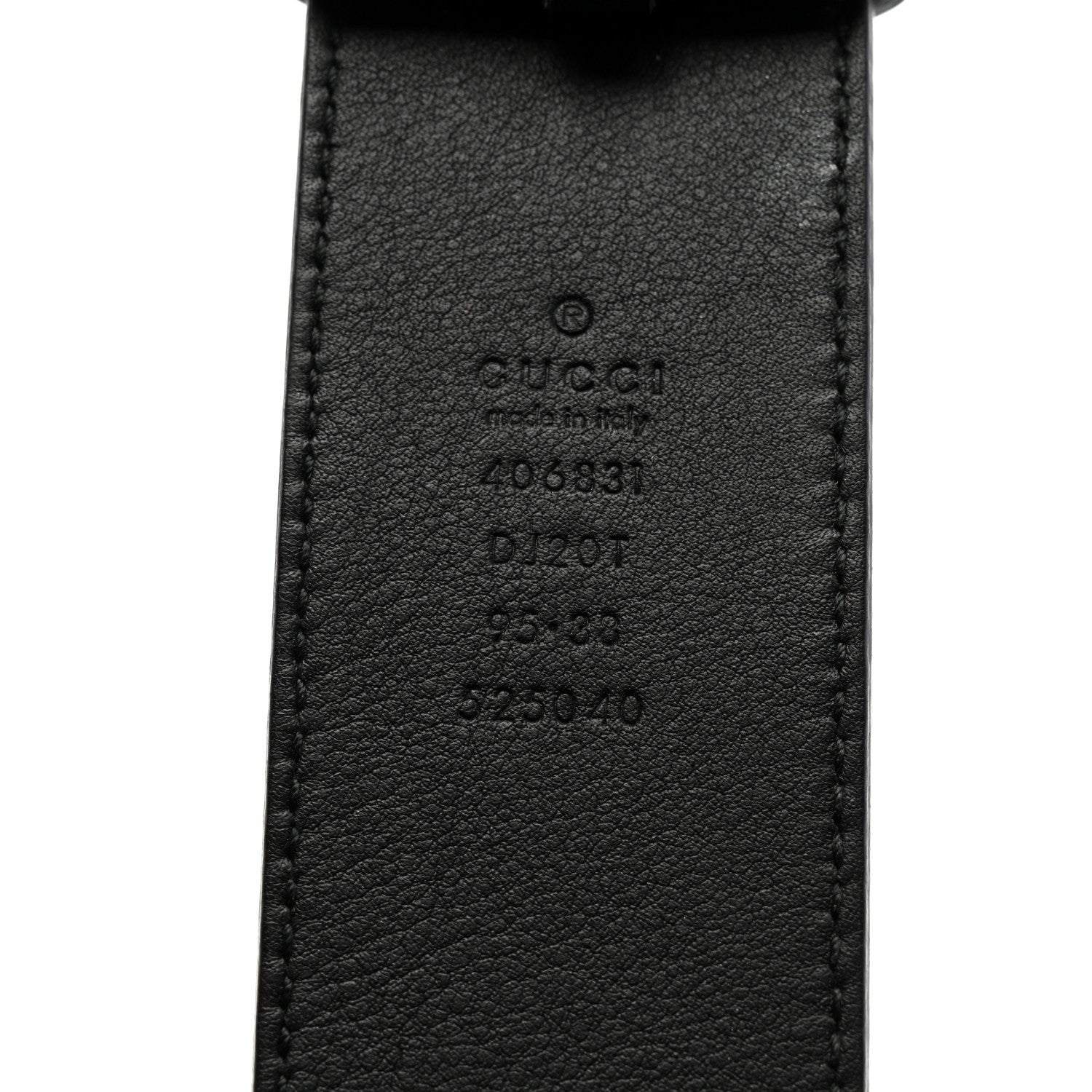 Gucci Textured Calfskin Double G 40mm Belt 95 38 Black 3 of 8