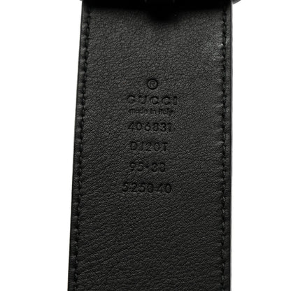 Gucci Textured Calfskin Double G 40mm Belt 95 38 Black 3 of 8