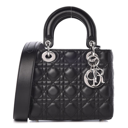 Christian Dior Lambskin Cannage Small Lucky Badges My Lady Dior Black 1 of 9