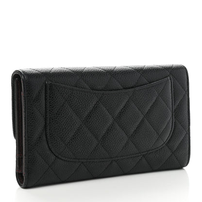Chanel Caviar Quilted Large Flap Wallet Black 3 of 8