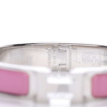 Hermes Enamel Narrow Clic Clac H Bracelet GM Rose Flamingo 3 of 6