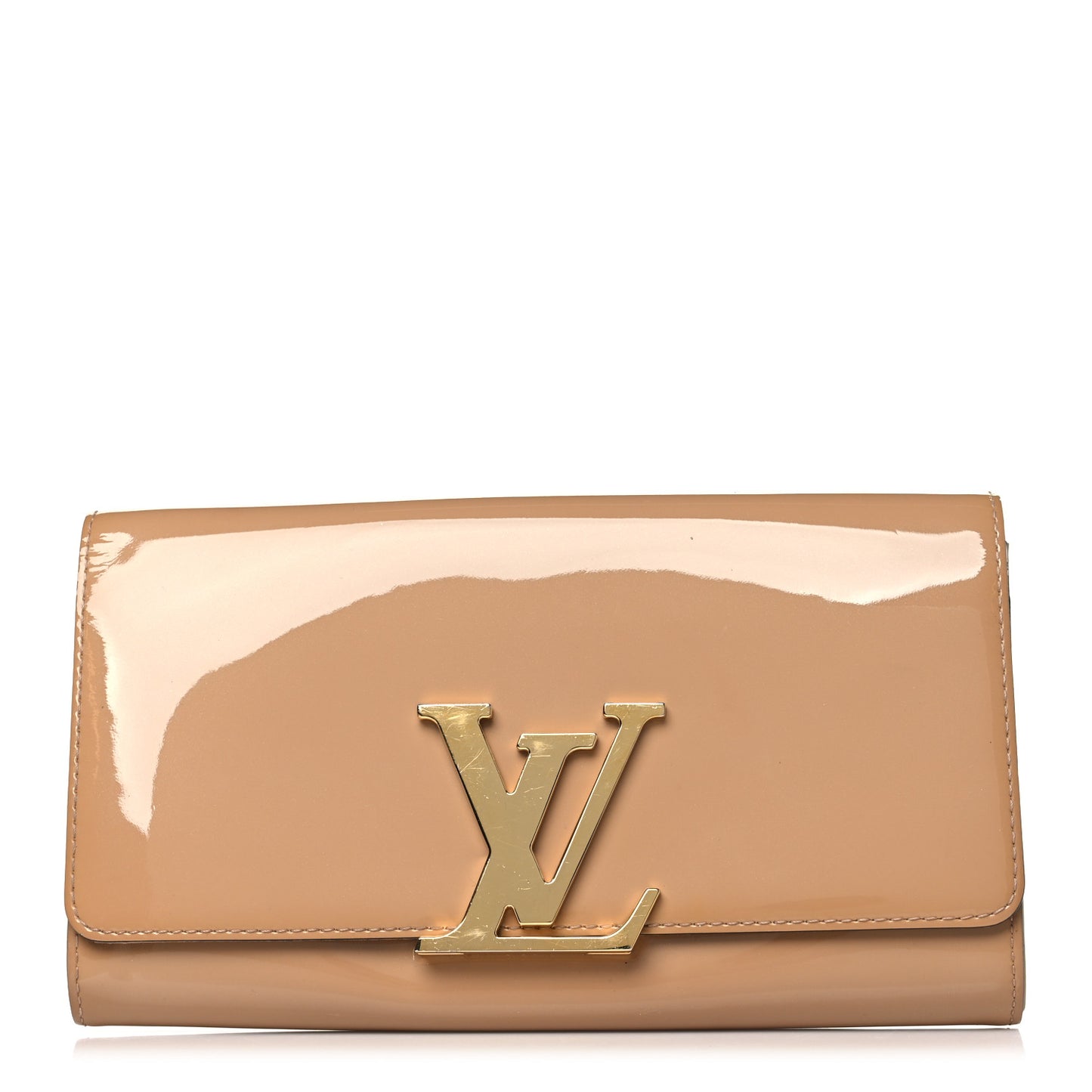 Patent Louise Clutch Nude
