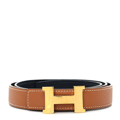 Hermes Swift Epsom 24mm Mini Constance H Belt 85 34 Black Gold 1 of 4