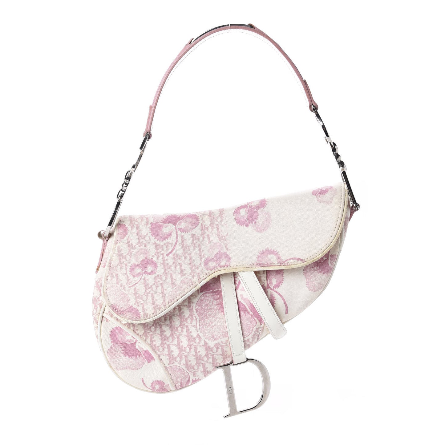 Monogram Floral Saddle Bag Pink