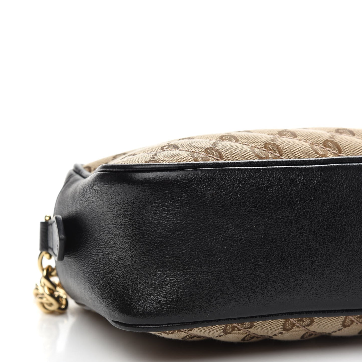 Monogram Matelasse Diagonal Small GG Marmont Chain Shoulder Bag Beige Black