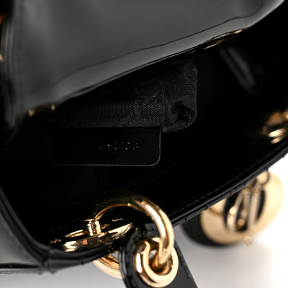 Christian Dior Patent Cannage Mini Lady Dior Black 7 of 10