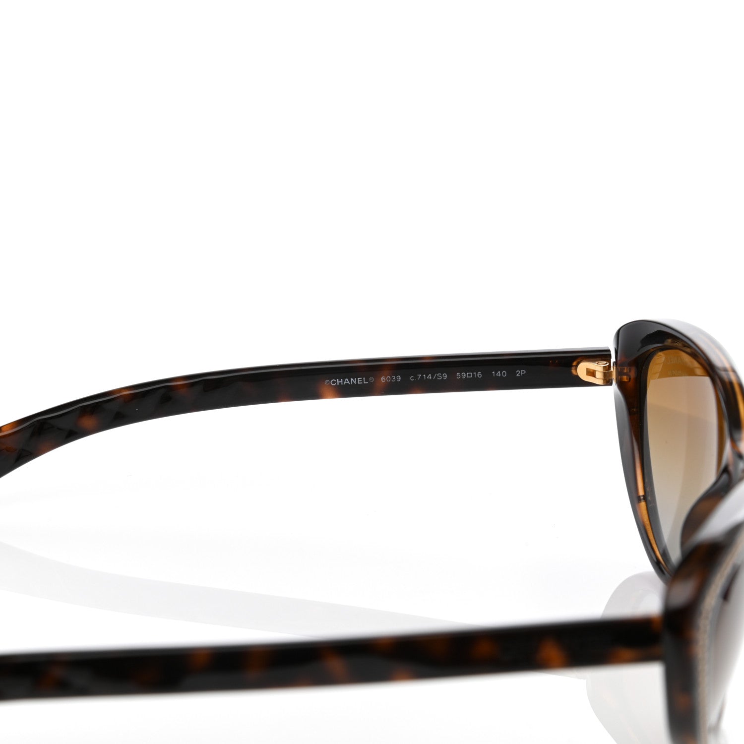 Chanel Cat Eye Chain Sunglasses 6039 Tortoise 5 of 7
