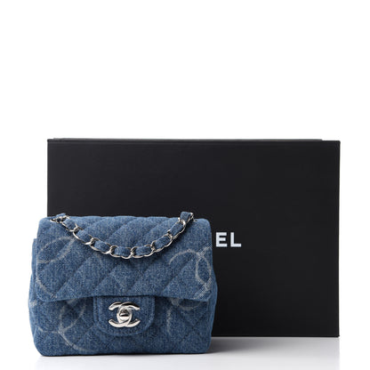 Chanel Denim CC Quilted Mini Square Flap Blue 11 of 11