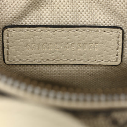 Gucci GG Supreme Monogram Web Mini Ophidia Double Zip Messenger Bag Beige Ebony Mystic White 7 of 10
