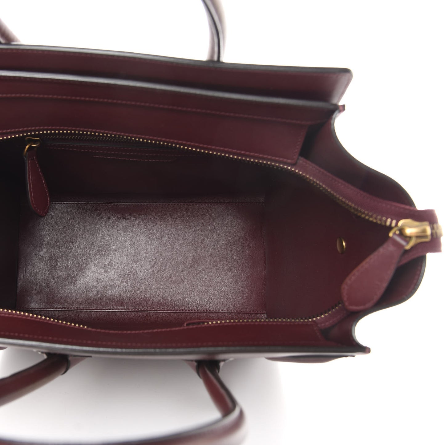 Goatskin Calfskin Micro Luggage Burgundy