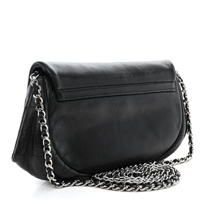 Chanel Lambskin Half Moon Wallet On Chain WOC Black 3 of 11