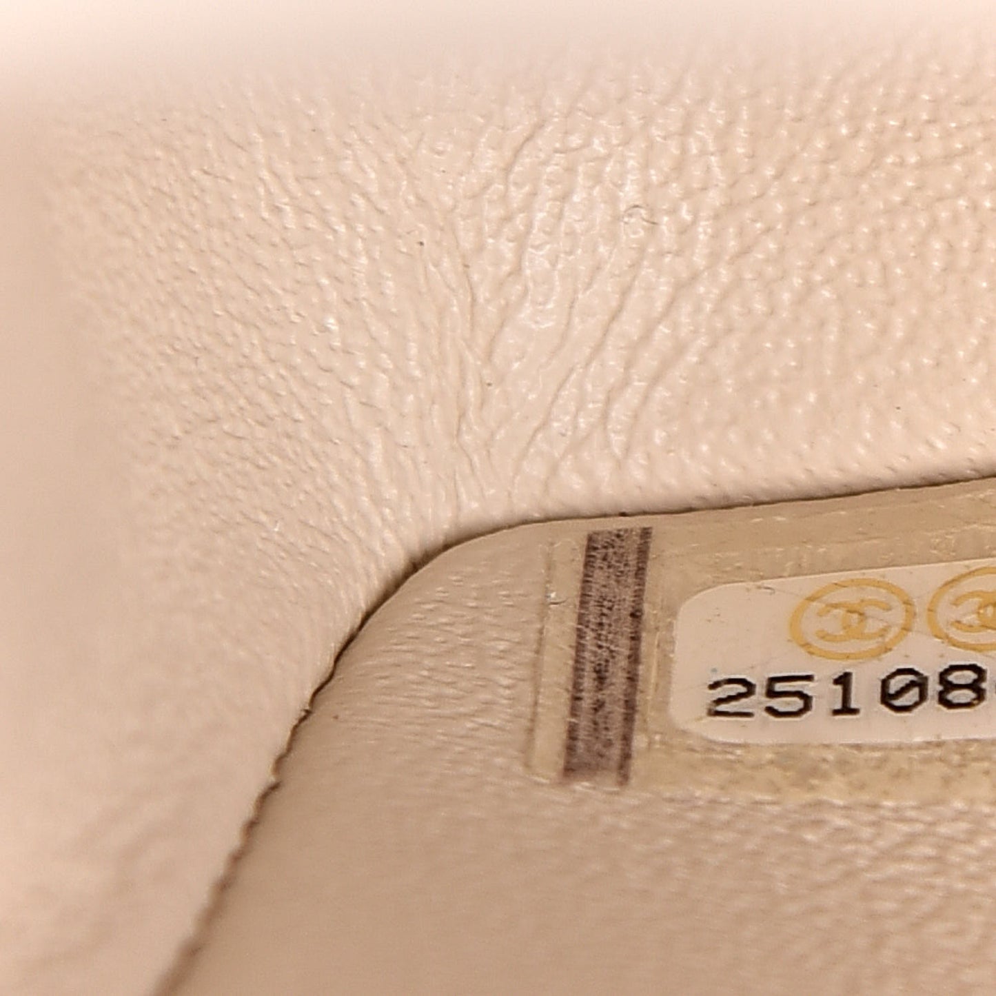 Caviar Quilted Medium Double Flap Light Beige