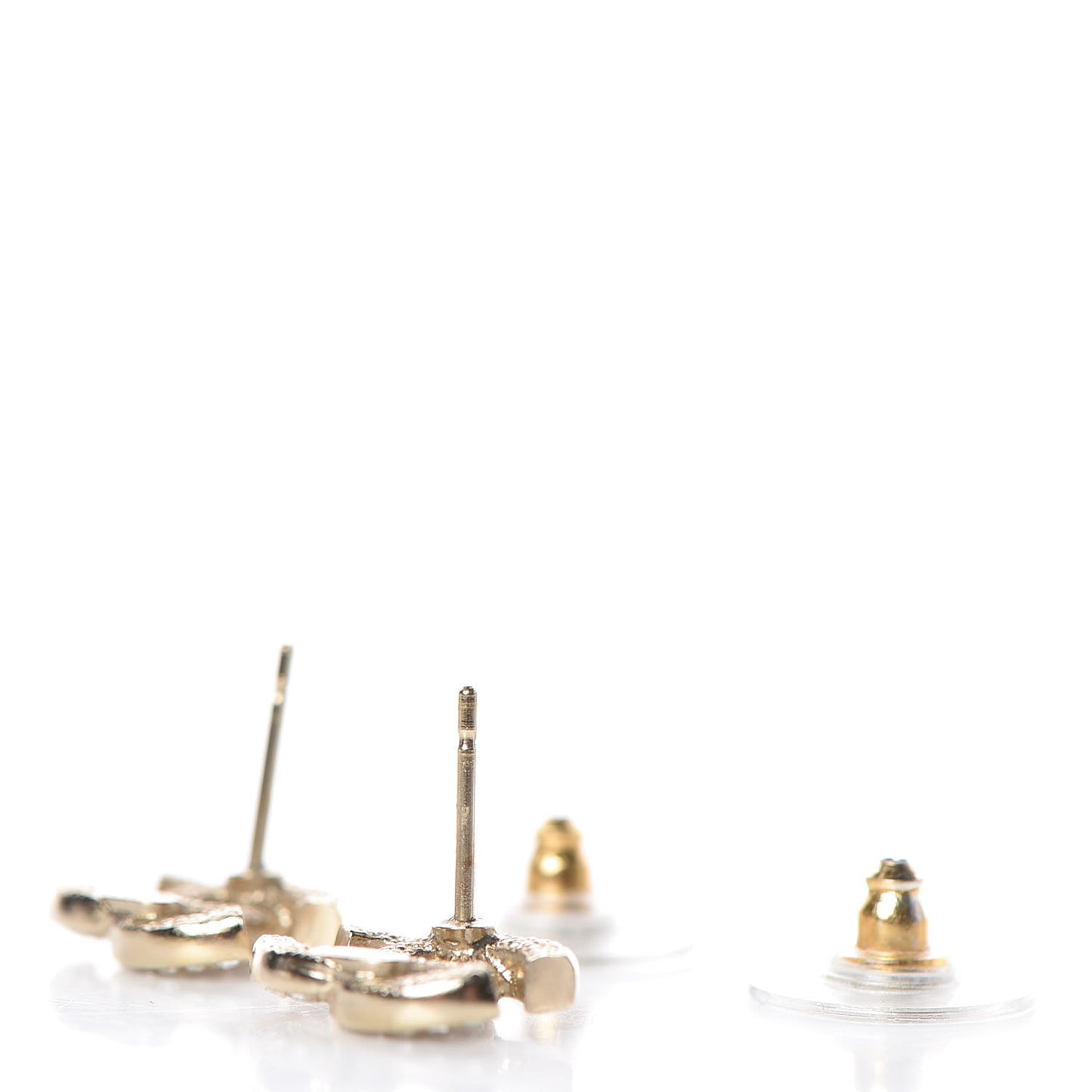 Crystal Mini CC Earrings Gold