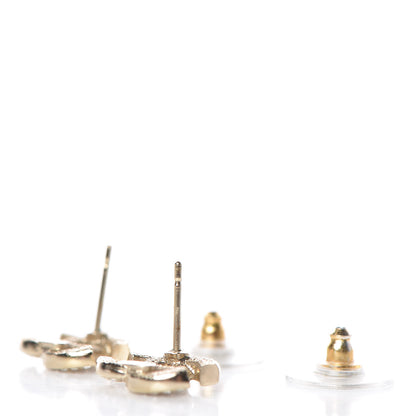 Chanel Crystal Mini CC Earrings Gold 4 of 5