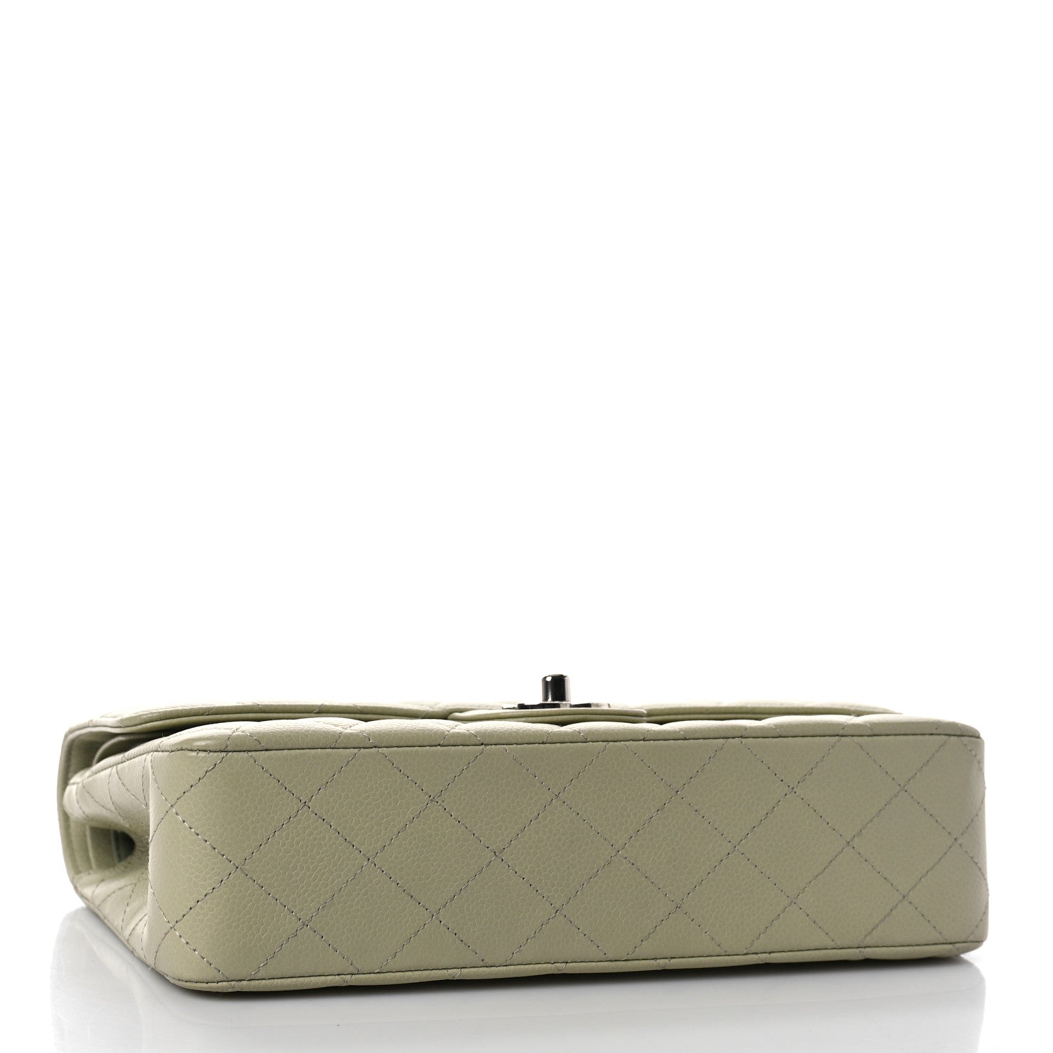 Chanel Caviar Quilted Medium Double Flap Light Green 4 of 10