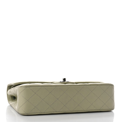 Chanel Caviar Quilted Medium Double Flap Light Green 4 of 10