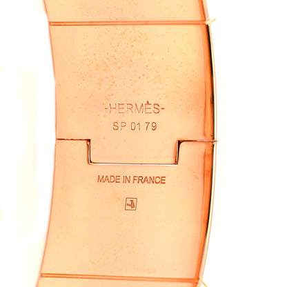 Hermes Enamel Printed Wide The Three Graces Hinged Bracelet M Pink Delirium 4 of 5