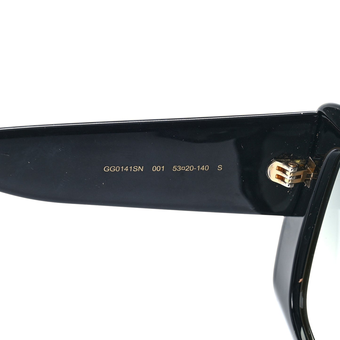Acetate Square Frame Sunglasses GG0141SN Black