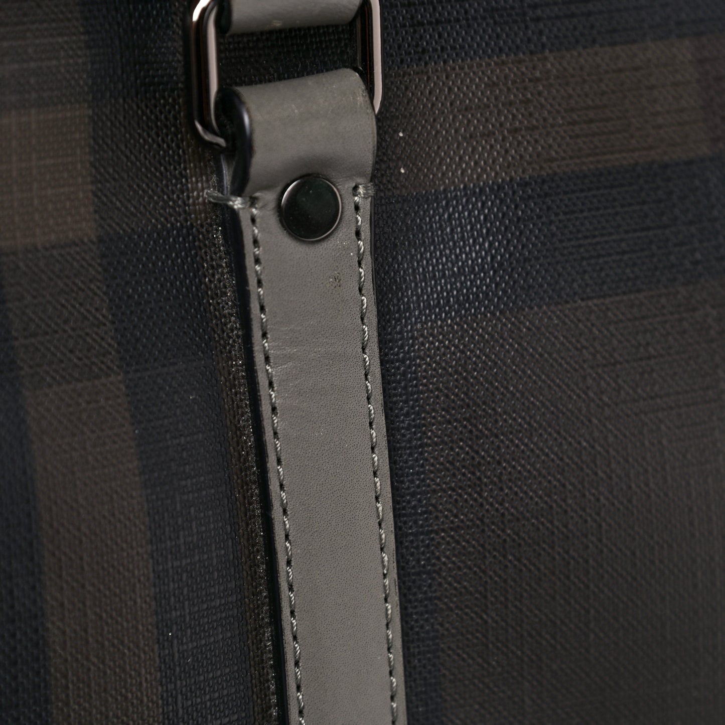 London Smoked Check Large Briefcase Grey