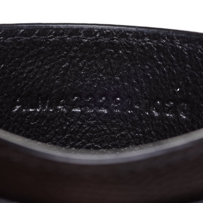 Saint Laurent Grain De Poudre Matelasse Chevron Monogram Credit Card Case Black 7 of 8