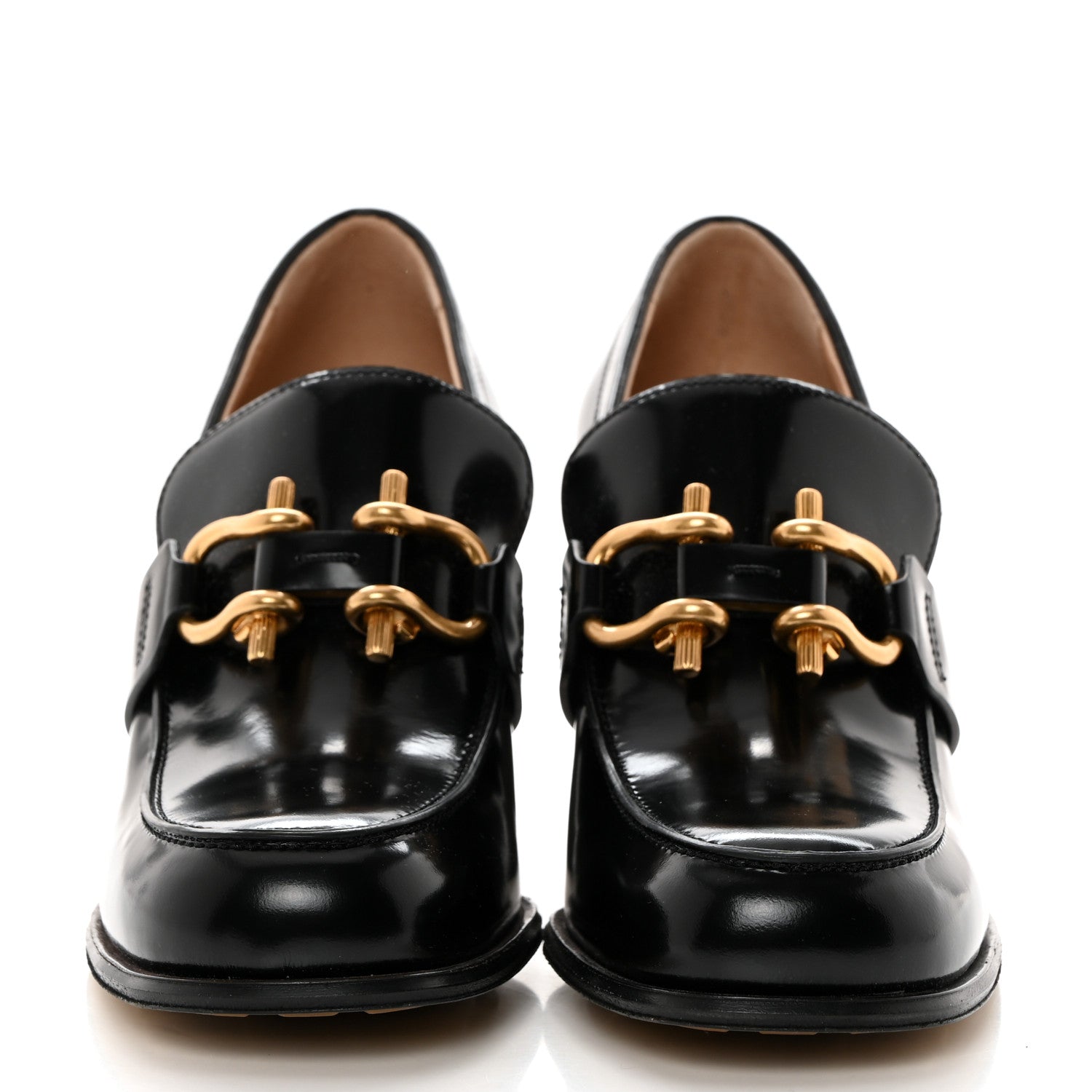 Bottega Veneta Glossy Calfskin Monsieur 70mm Loafer Pumps 38 Black 2 of 8