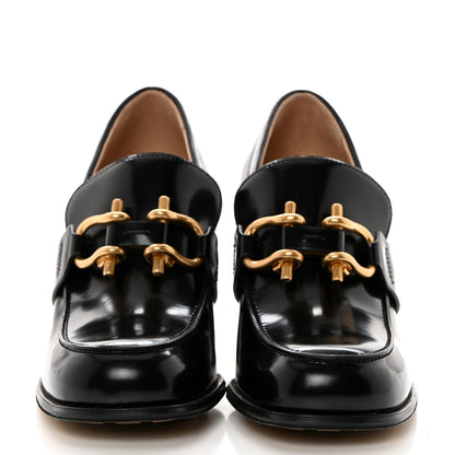 Bottega Veneta Glossy Calfskin Monsieur 70mm Loafer Pumps 38 Black 2 of 8