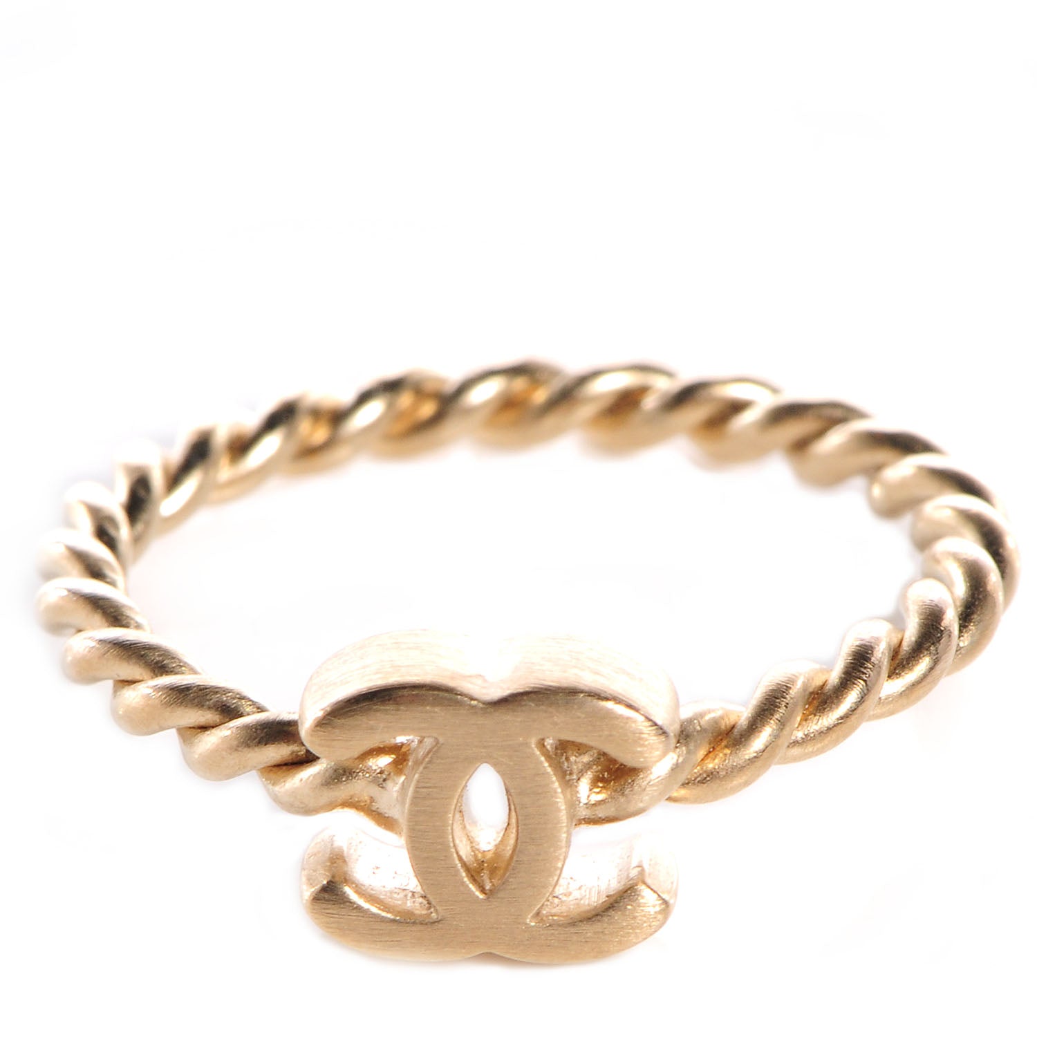 Chanel Matte Gold CC Ring 6.75 1 of 4