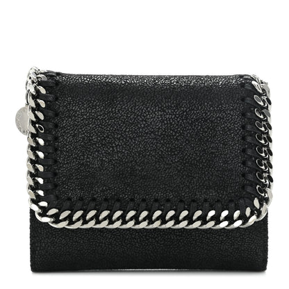 Stella McCartney Shaggy Deer Small Falabella Flap Wallet Black 1 of 8