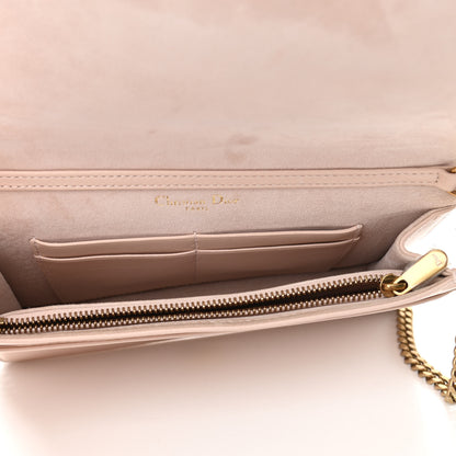 Christian Dior Calfskin Studded Diorama Wallet on Chain Pouch Nude 5 of 9