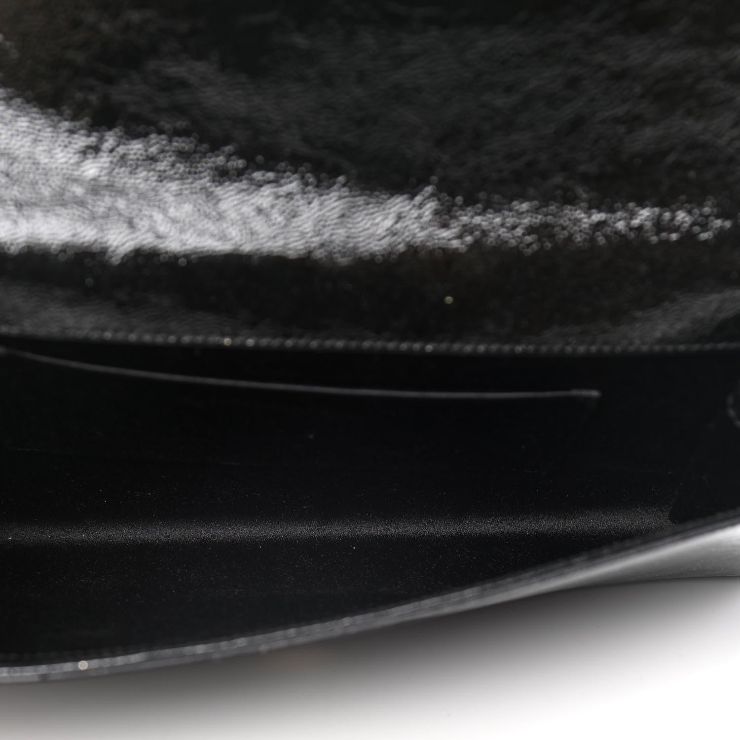 Saint Laurent Textured Patent Monogram Large Belle De Jour Clutch Black 9 of 13