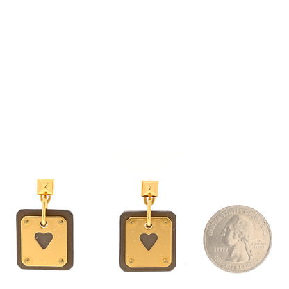 Hermes Swift As De Coeur Earrings Etoupe 2 of 5