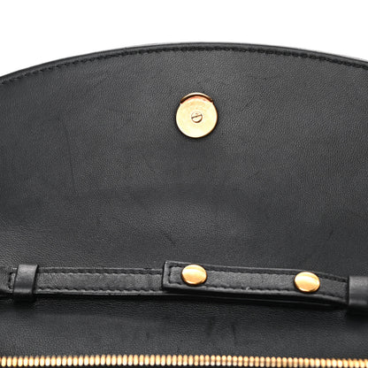 Balenciaga Shiny Goatskin Logo Embossed BB Wallet On Chain Black 11 of 15