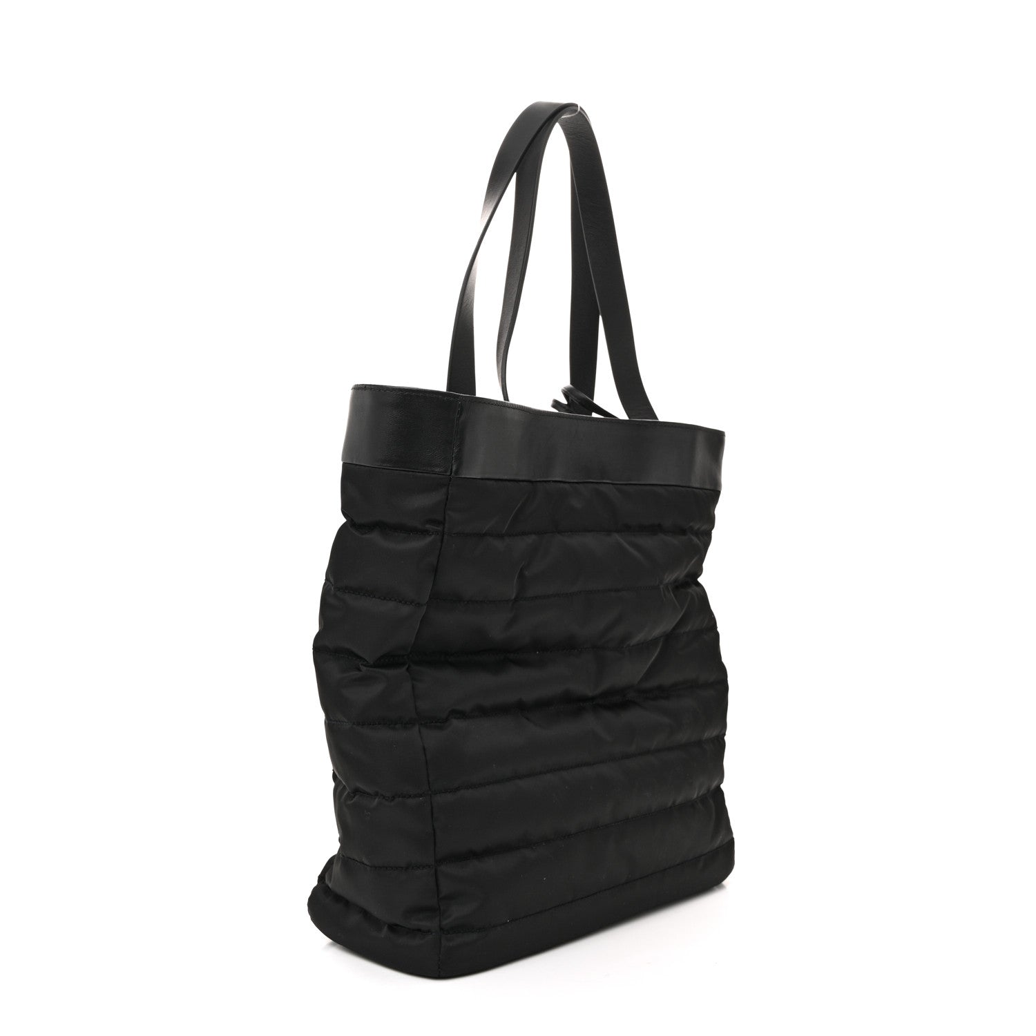 Chanel Nylon Calfskin CC Beach Tote Black 4 of 12