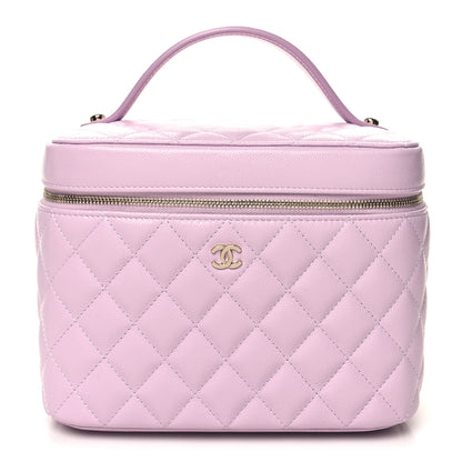 Chanel Caviar Quilted Large Vanity Pouch Light Purple 3 of 11