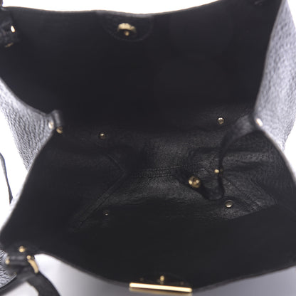 Burberry Signature Grain Calfskin Check Embossed Small Canterbury Tote Black 5 of 11