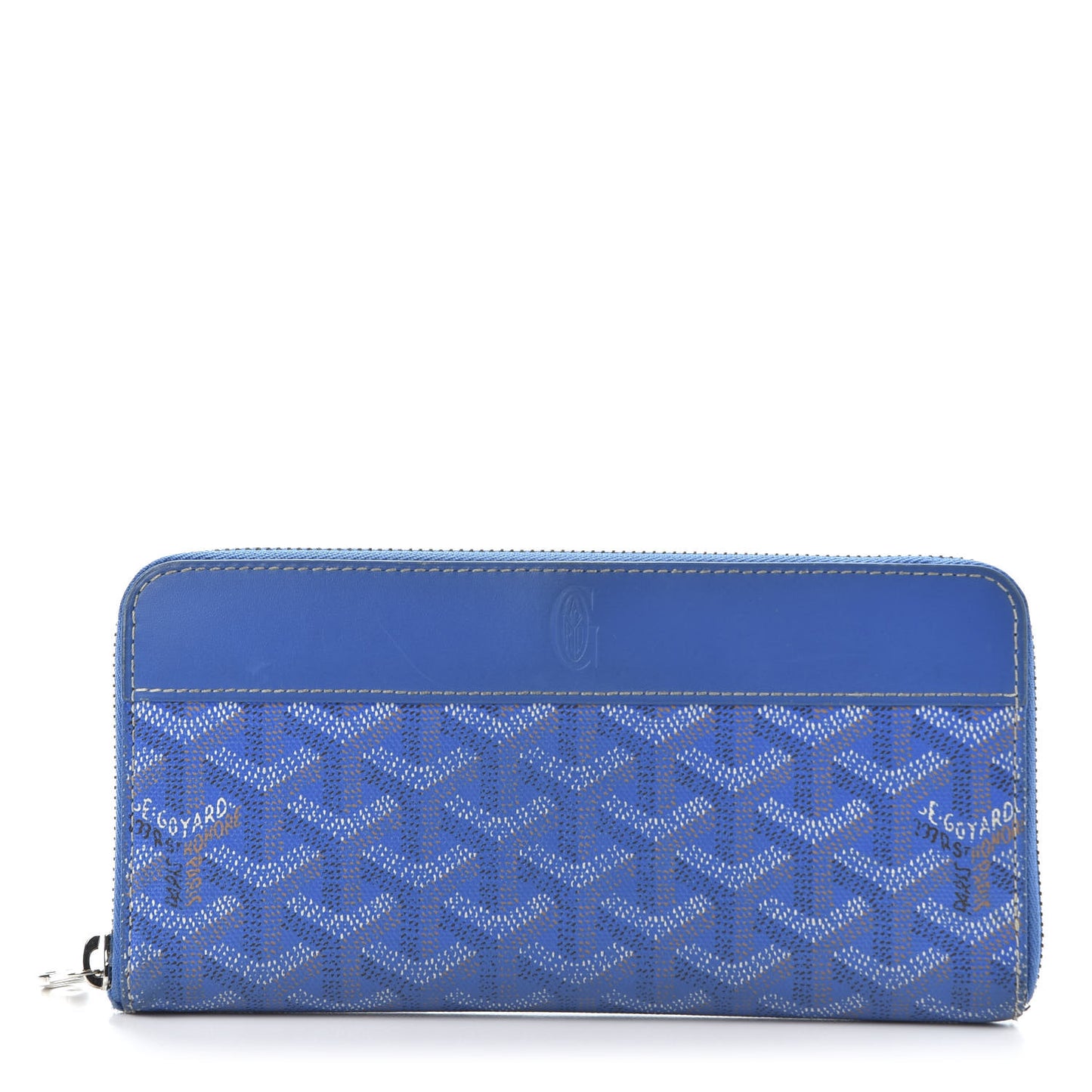 Goyardine Matignon Zip Around GM Wallet Blue