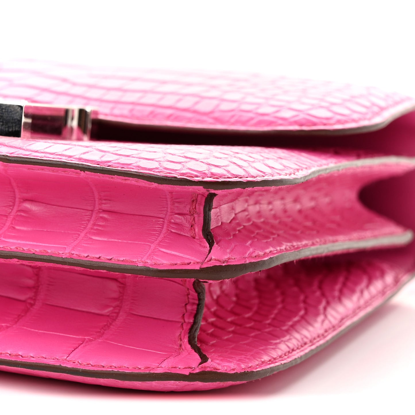 Matte Alligator Constance 18 Rose Shocking