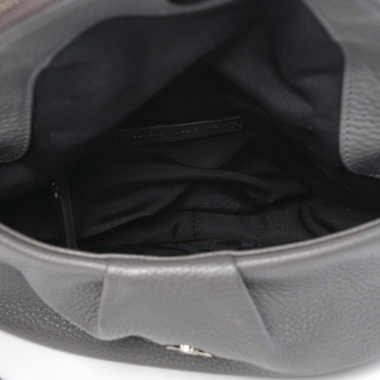 Pebbled Calfskin Mini Natasha Crossbody Grey