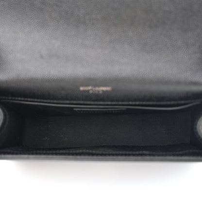 Saint Laurent Grain De Poudre Medium Classic Monogram Monochrome Kate Satchel Black 5 of 13