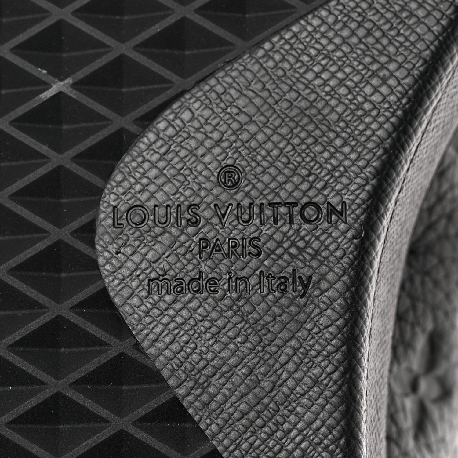 Louis Vuitton Grained Calfskin Embossed Monogram Mens Luxembourg Sneakers 9 Black 8 of 8