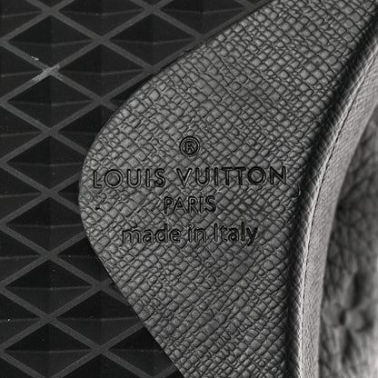 Louis Vuitton Grained Calfskin Embossed Monogram Mens Luxembourg Sneakers 9 Black 8 of 8
