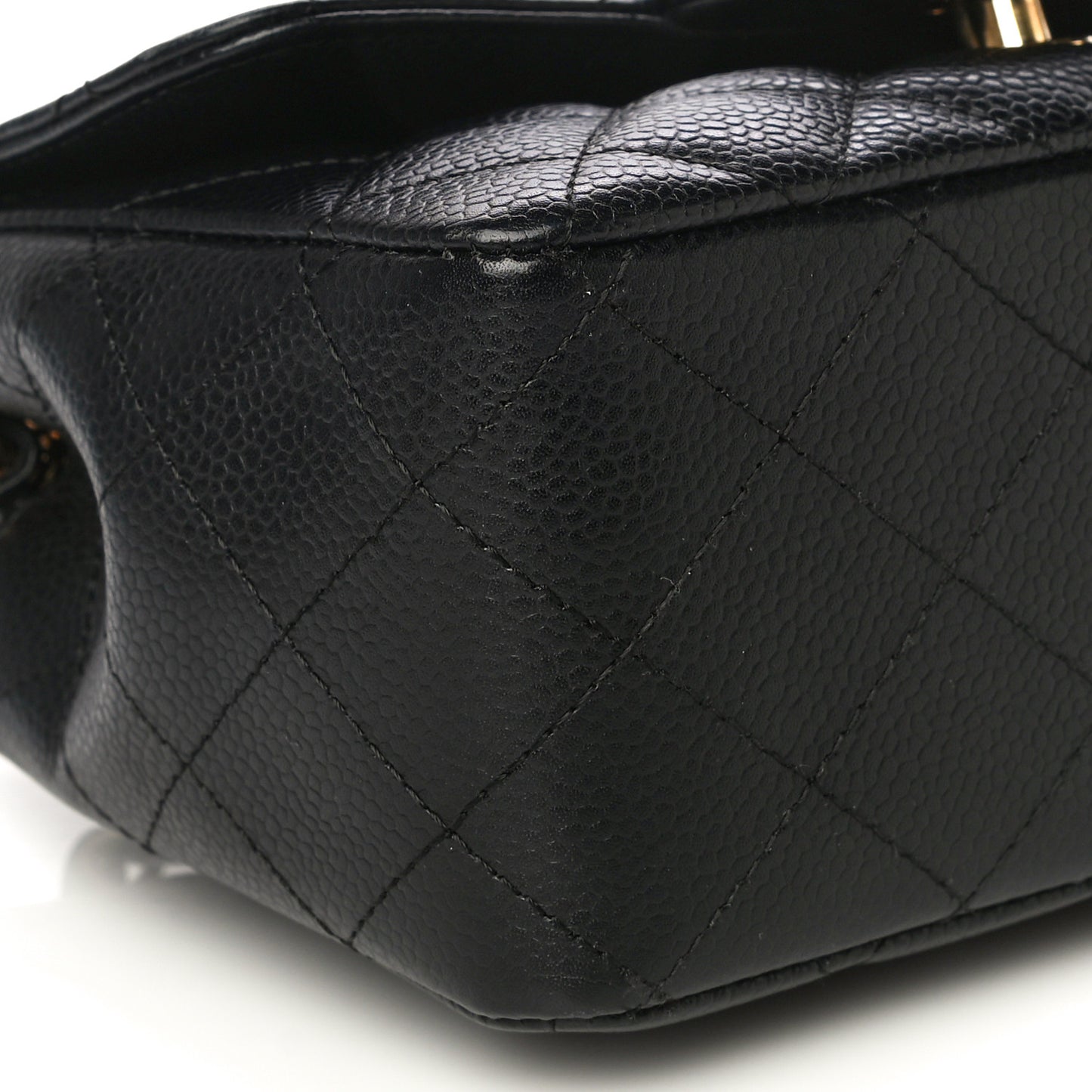 Caviar Quilted Mini Square Flap Black