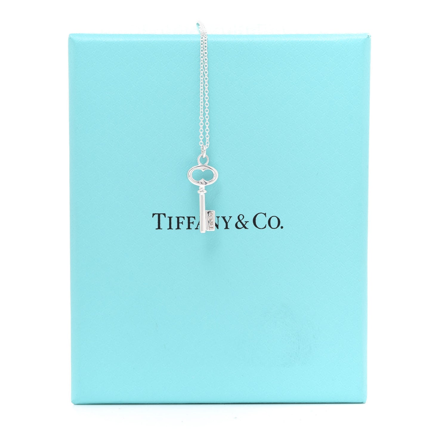 Sterling Silver Mini Oval Key Pendant Necklace