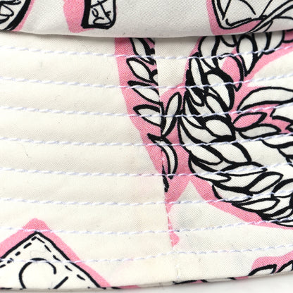 Chanel Cotton CC Dog Print Bucket Hat S White Pink 8 of 9