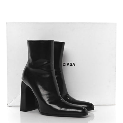 Balenciaga Patinated Calfskin Round Toe 110 Booties 38 Black 11 of 11