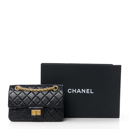 Chanel Aged Calfskin Quilted 2.55 Reissue Mini Flap Black 11 of 11