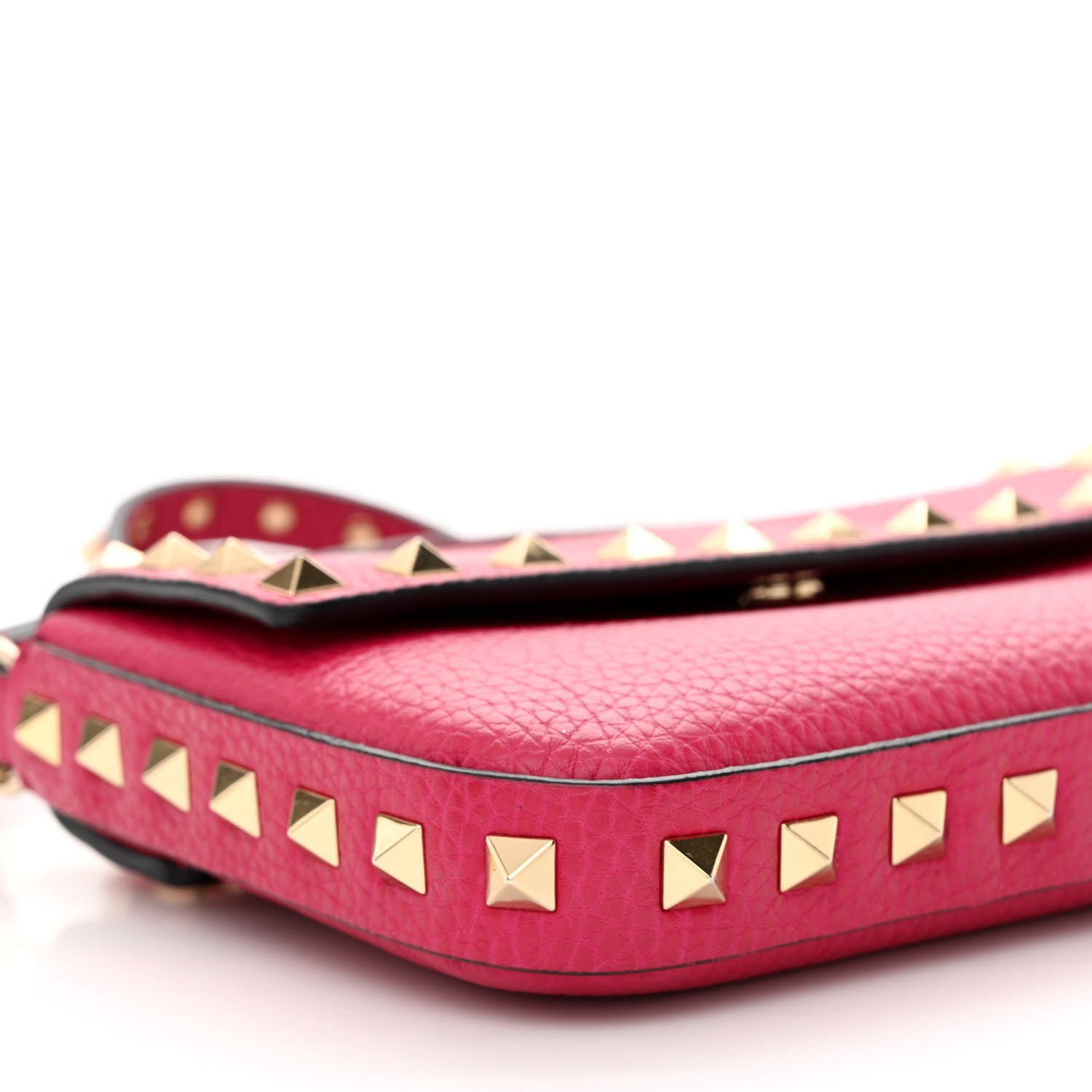 Valentino Garavani Grainy Calfskin Rockstud Crossbody Pouch Blossom 8 of 10