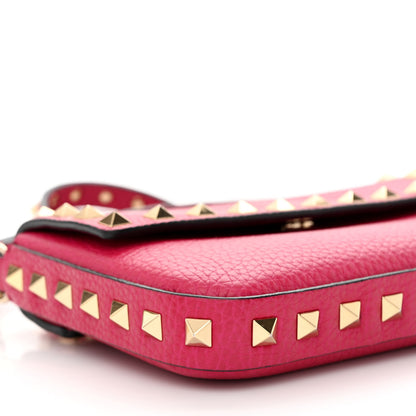 Valentino Garavani Grainy Calfskin Rockstud Crossbody Pouch Blossom 8 of 10