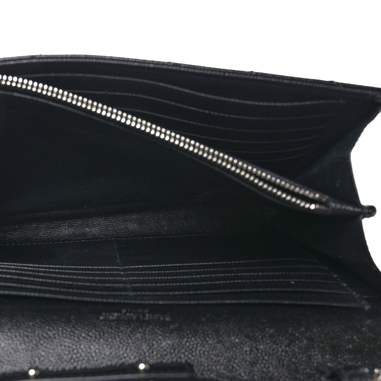 Grain De Poudre Matelasse Chevron Monogram Chain Wallet Black
