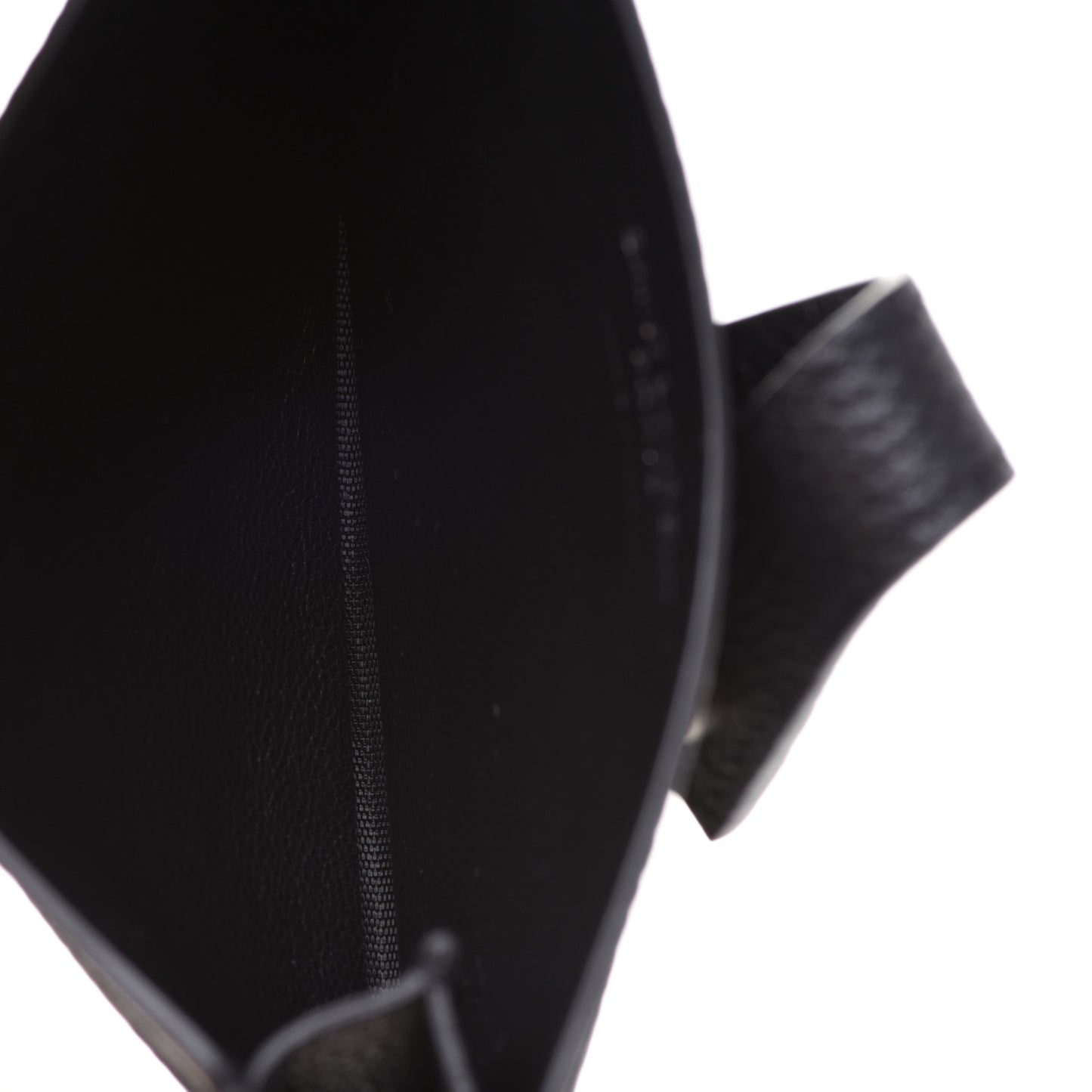Grained Calfskin Sac De Jour Card Case Black
